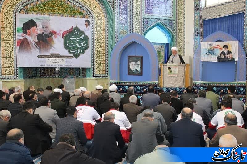 حضور فرماندار رضوانشهر در مراسم بزرگداشت یوم الله هشتم و نهم دی این شهرستان